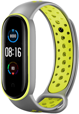 Xiaomi Mi 5/6 Dubbel Sport Band - Grijs Groen Xiaomi Mi 5/6 Dubbel Sport Band - Grijs Groen