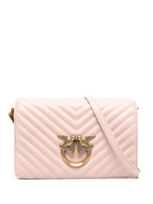 PINKO sac à bandoulière matelassé Love - Rose