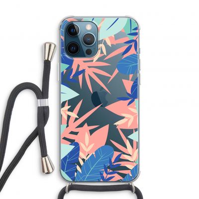 Tropisch: iPhone 12 Pro Transparant Hoesje met koord