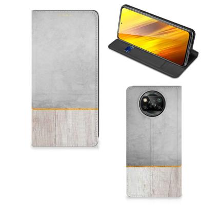 Xiaomi Poco X3 Pro | Poco X3 Book | Wallet Case | Wood Concrete