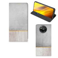 Xiaomi Poco X3 Pro | Poco X3 Book | Wallet Case | Wood Concrete