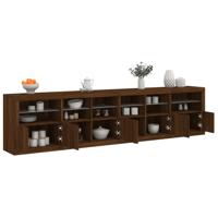 Dressoir met LED-verlichting 283x37x67 cm bruin eikenkleur