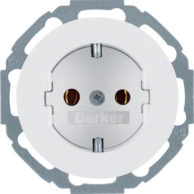 Berker wandcontactdoos 45G insteekcontacten R1-R3 wit 47272089