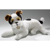 Liggende pluche knuffel fox terrier 42 cm   - - thumbnail