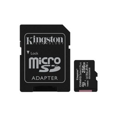 Kingston Canvas Select Plus microSDXC 256GB Micro SD-kaart Zwart