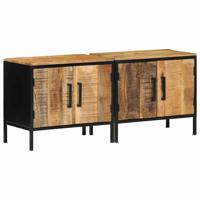 Nachtkastje Bruin en zwart 50 x 30 x 45 cm massief mangohout