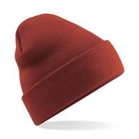 Beechfield Beanie Wintermuts - 100% soft Acryl - bruine - Super soft - Brede omslag band - dames/ he
