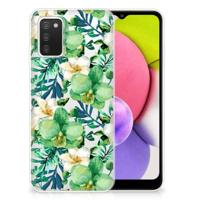 Samsung Galaxy A03S | TPU Case | Orchidee Groen
