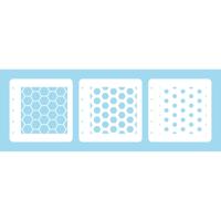 Nellie's Choice • layered combi stencil set honeycomb 3stuks