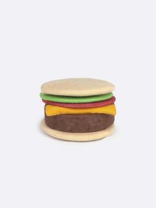 EatMySocks Cheeseburger Unisex Beige, Bruin, Groen, Rood, Geel 1 paar/paren