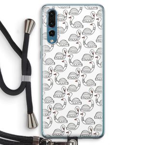 Zwanen: Huawei P20 Pro Transparant Hoesje met koord