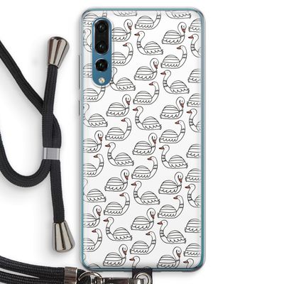 Zwanen: Huawei P20 Pro Transparant Hoesje met koord