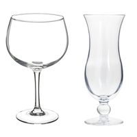 Cocktailglazen set - gin/blue hawaii glazen - 8x stuks