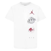 T-Shirt met Korte Mouwen voor kinderen Nike JDB AIR GLOBE JORDAN SS TEE 95D121 001 Wit Maat 16 jaar