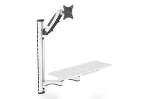 Digitus DA-90451 Monitor-wandbeugel 1-voudig 5,1 cm (2) - 304,8 cm (120) Zwart, Wit Uittrekbaar, Draaibaar, In hoogte verstelbaar, Kantelbaar, Kantelbaar en