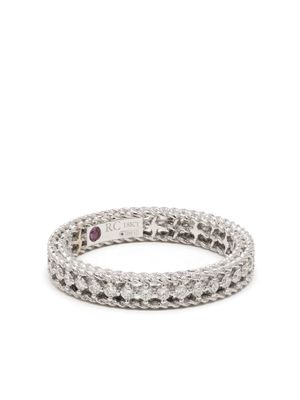 Roberto Coin bague Symphony en or blanc 18ct sertie de diamants - Argent