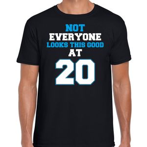 Not everyone looks this good at 20 verjaardag cadeau t-shirt zwart voor heren