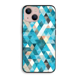 Gekleurde driehoekjes blauw: iPhone 13 Biologisch afbreekbaar hoesje