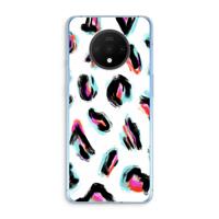 Cheetah color: OnePlus 7T Transparant Hoesje - thumbnail