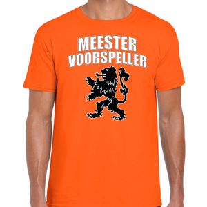 Meester voorspeller met leeuw oranje t-shirt Holland / Nederland supporter EK/ WK voor heren