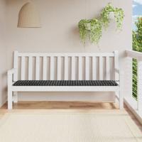 VidaXL Tuinbankkussen ruitpatroon 200x50x4 cm stof zwart
