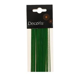 Decoris binddraad - 64x st - groen - 0,8 x 400 mm - wikkeldraad   -