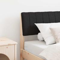 Gestoffeerd hoofdbord Zwart 75 cm Massief grenenhout