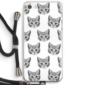 Kitten: iPhone 5 / 5S / SE Transparant Hoesje met koord