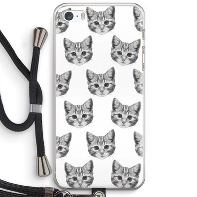 Kitten: iPhone 5 / 5S / SE Transparant Hoesje met koord