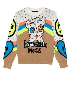 Barrow kids pull en maille intarsia - Multicolore