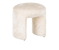 Poef Fargo Witte Chenille
