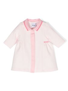 BOSS Kidswear robe-polo à logo brodé - Rose