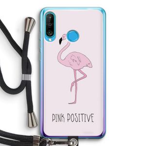 Pink positive: Huawei P30 Lite Transparant Hoesje met koord