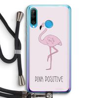 Pink positive: Huawei P30 Lite Transparant Hoesje met koord
