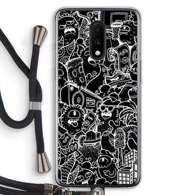 Vexx Black City : OnePlus 7 Transparant Hoesje met koord