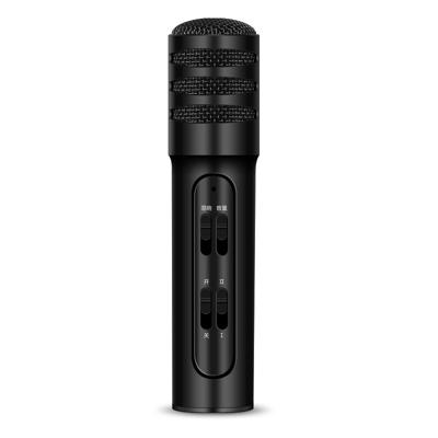 BGN-C7 condensator microfoon Dual mobiele telefoon Karaoke Live zang microfoon ingebouwd geluid Card(Black)