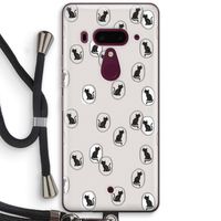 Miauw: HTC U12+ Transparant Hoesje met koord