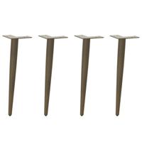 Salontafelpoten conische vorm 4 st 42-43 cm staal naturel