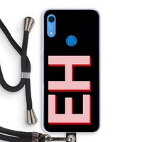 Monogram: Huawei Y6s Transparant Hoesje met koord Monogram: Huawei Y6s Transparant Hoesje met koord
