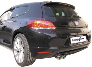 InoxCar uitlaat passend voor Volkswagen Scirocco 2.0 TFSi (200pk) 2008- 2x80mm Racing IXWSCI03RA