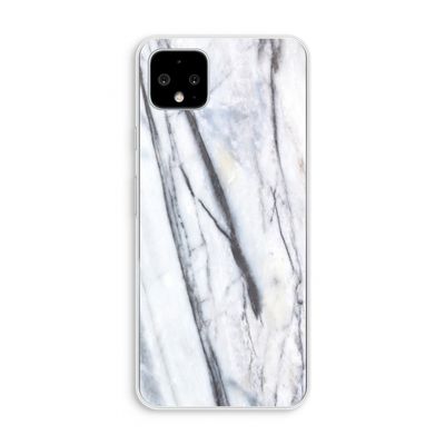 Gestreepte marmer: Pixel 4 XL Transparant Hoesje