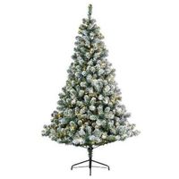 Kunst kerstboom Imperial pine met sneeuw en verlichting 150 cm - thumbnail