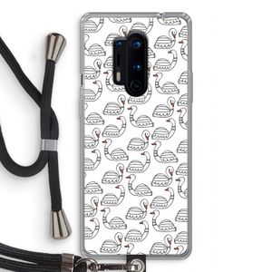 Zwanen: OnePlus 8 Pro Transparant Hoesje met koord