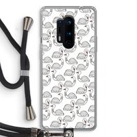 Zwanen: OnePlus 8 Pro Transparant Hoesje met koord