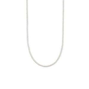 Ketting zilver-synthetische parel 3 mm 40-44 cm