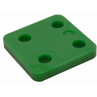 GB drukplaat zonder sleuf 10x70x70mm groen etiket; 48 per zak | 144 stuks - 17534710