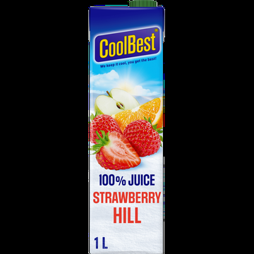 CoolBest 100% Juice Strawberry Hill 1 L bij Jumbo