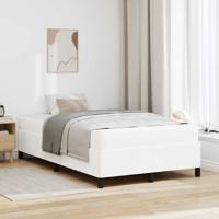 Bedframe met matras met matras Wit 120 x 200 cm Kunstleer