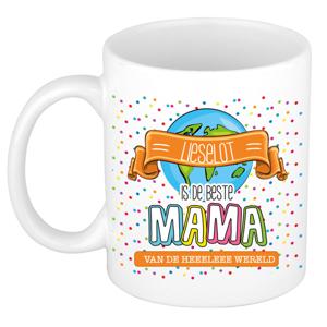 Naam mok mama Lieselot - wit - de beste - keramiek - 300 ml - Moederdag/verjaardag