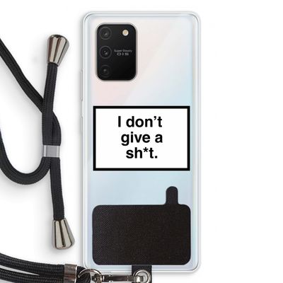 Don't give a shit: Samsung Galaxy S10 Lite Transparant Hoesje met koord